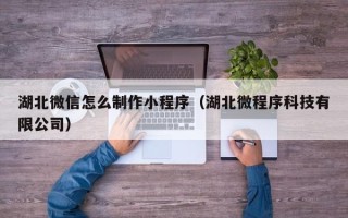 海北湖北微信怎么制作小程序（湖北微程序科技有限公司）